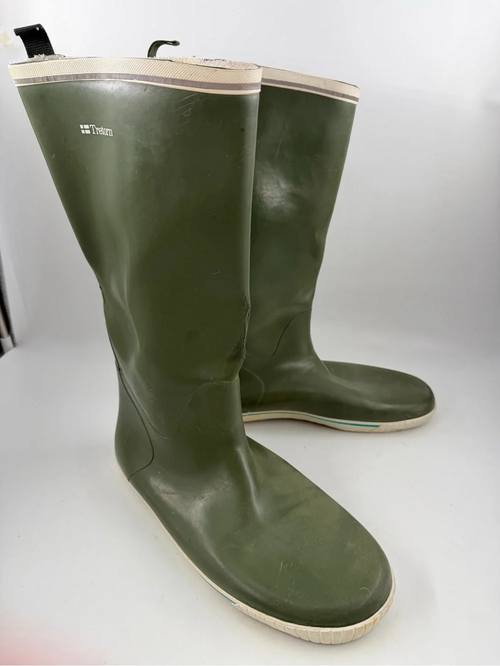 Tretorn Men’s Olive Green -SZ 13- Heisingborg Fleece-Lined Waterproof Rain Boots